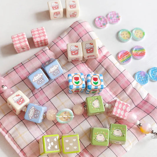 Open in Live -Acrylic Beads Lucky packs-for Pen /Key Chain/ Phone Chain DIY