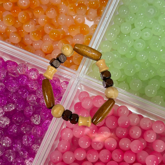 DIY Wooden  Beads Lucky Bags - Open in Live