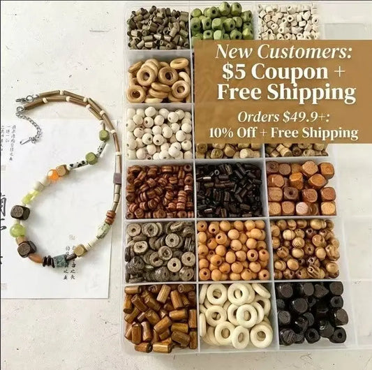 Open in Live-DIY Wooden  Beads Lucky Packs