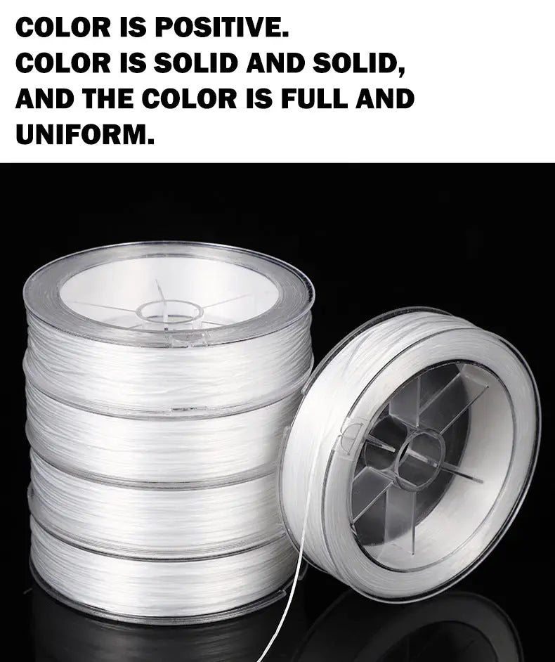 100m White Flat elastic thread, high elasticity and wear-resistant beading thread( Not sold separately)