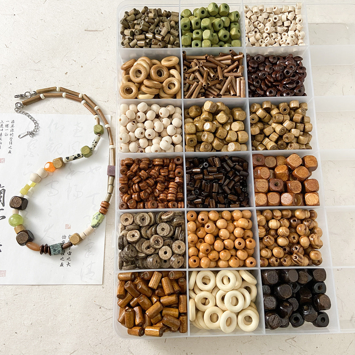 DIY Wooden  Beads Lucky Bags - Open in Live