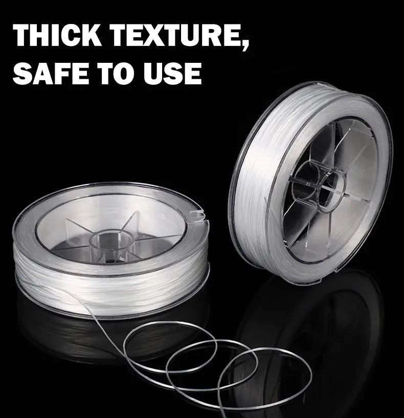 100m White Flat elastic thread, high elasticity and wear-resistant beading thread( Not sold separately)