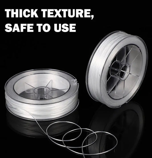 100m White Flat elastic thread, high elasticity and wear-resistant beading thread( Not sold separately)